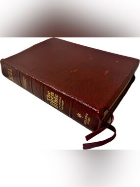 Vintage 1985 KJV The Open Bible Expanded Edition Thomas Nelson Burgundy Leather